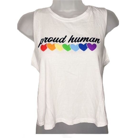 Miken Flow "Proud Human" Sleeveless Tee / Muscle Tank - Picture 1 of 7